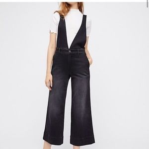 Free People Wide Leg Overalls
